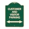 Signmission Customer and Visitor Parking Bidirectional Arrow Heavy-Gauge Aluminum Sign, 24" x 18", G-1824-24217 A-DES-G-1824-24217 - alternate 1